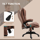 Heated Massage Recliner Chair - Office Chair with 6-Point Massage, 360° Swivel, Microfiber Upholstery - Ideal for Relaxation and Comfort in Workspaces