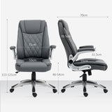 Vinsetto Faux Leather Executive Swivel Office Chair - Dark Grey