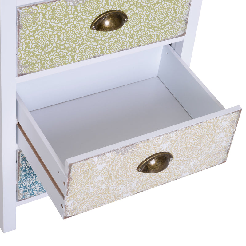 Storage Chest Organizer - Spacious 46Wx34Dx94H cm Cabinet, White Finish - Ideal for Home Decluttering and Organization