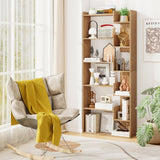 11-Shelf Wooden Bookshelf with 2 Anti-Tipping Kits-