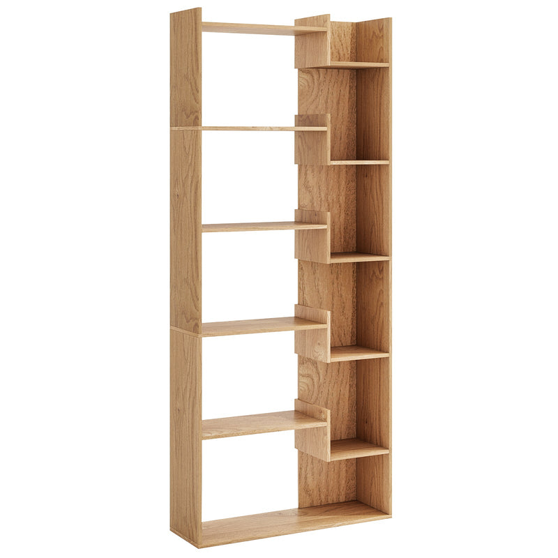 11-Shelf Wooden Bookshelf with 2 Anti-Tipping Kits-