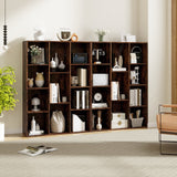 11-Cube Bookcase Modern Geometric Bookshelf with Anti-tipping Kits-White