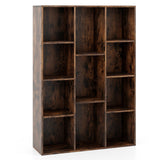 11-Cube Bookcase Modern Geometric Bookshelf with Anti-tipping Kits-White