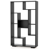 Tall 120cm Bookshelf - Home Office Black Bookcase with Anti-tipping Kits - Ideal for Organizing Books and Home Office Essentials