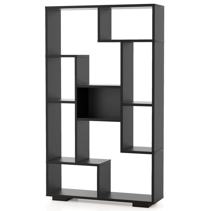Tall 120cm Bookshelf - Home Office Black Bookcase with Anti-tipping Kits - Ideal for Organizing Books and Home Office Essentials