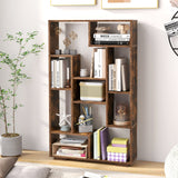 Tall 120cm Bookshelf - Home Office Black Bookcase with Anti-tipping Kits - Ideal for Organizing Books and Home Office Essentials