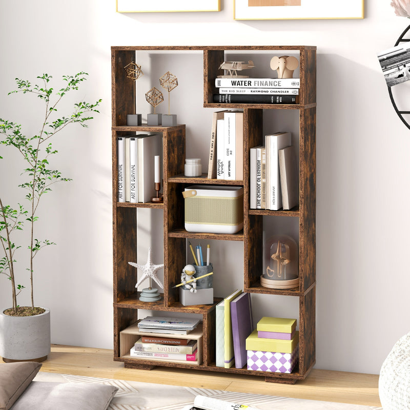 Tall 120cm Bookshelf - Home Office Black Bookcase with Anti-tipping Kits - Ideal for Organizing Books and Home Office Essentials