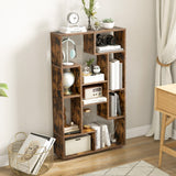Tall 120cm Bookshelf - Home Office Black Bookcase with Anti-tipping Kits - Ideal for Organizing Books and Home Office Essentials