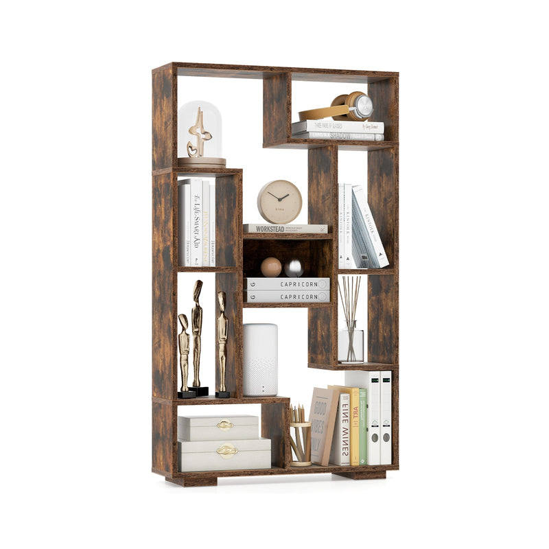 Tall 120cm Bookshelf - Home Office Black Bookcase with Anti-tipping Kits - Ideal for Organizing Books and Home Office Essentials
