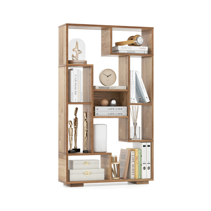 Tall 120cm Bookshelf - Home Office Black Bookcase with Anti-tipping Kits - Ideal for Organizing Books and Home Office Essentials
