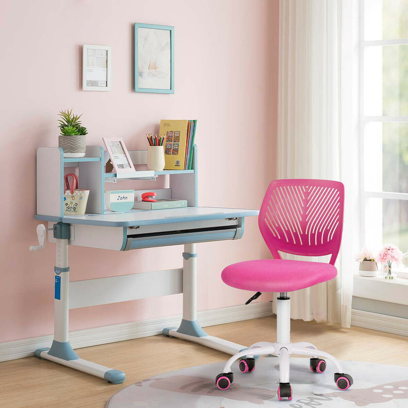 Blue Kids Height Adjustable Chair - Ergonomic Computer/Office Seating - Perfect for Growing Children's Comfort and Posture Support