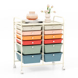 12 Drawers Rolling Storage Cart - Mobile Organizer with Brakes and 4 Wheels - Ideal Solution for Home and Office Storage Needs
