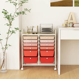 12 Drawers Rolling Storage Cart - Mobile Organizer with Brakes and 4 Wheels - Ideal Solution for Home and Office Storage Needs