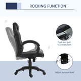 High-Back Swivel Office Chair - Faux Leather Ergonomic Computer Desk Seat with Wheels & Armrests - Comfortable Design for Home or Office Use