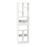 180cm Tall Bookcase with Drawer and 10 Open Cubes-