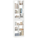 180cm Tall Bookcase with Drawer and 10 Open Cubes-