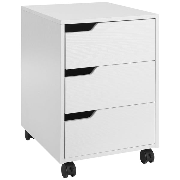 3-Drawer Mobile File Cabinet - Vertical Filing Storage on Wheels, Space-Saving Home Office Organizer - Ideal for Personal Documents & Office Supplies