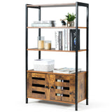 4-Tier Floor-Standing Bookshelf - Home Display Storage Solution for Books and Decor - Ideal for Homeowners and Book Enthusiasts