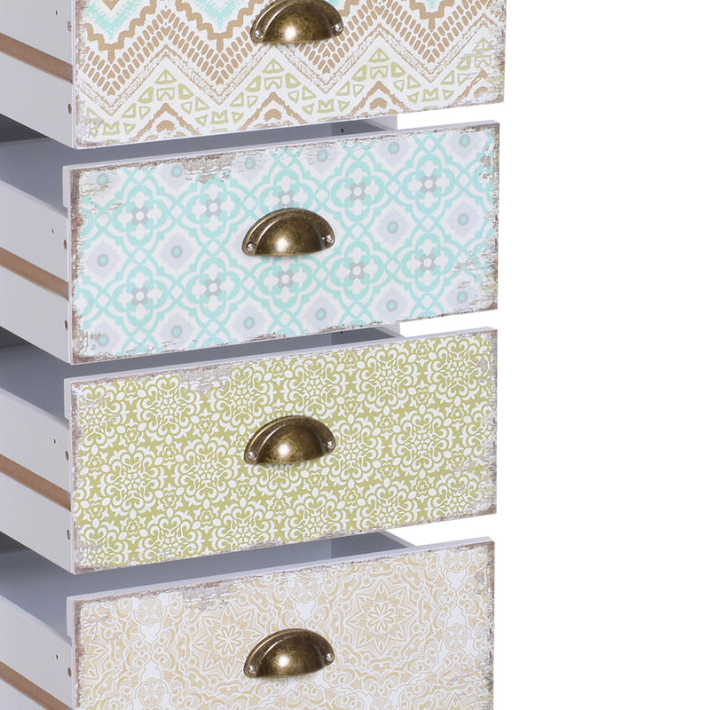Storage Chest Organizer - Spacious 46Wx34Dx94H cm Cabinet, White Finish - Ideal for Home Decluttering and Organization