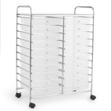 4-Wheel Support Storage Trolley - 20 Drawers Design, Perfect for Beauty Salons - Versatile Black Organizer Solution