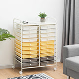 4-Wheel Support Storage Trolley - 20 Drawers Design, Perfect for Beauty Salons - Versatile Black Organizer Solution