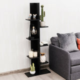 Freestanding 7 Tier Shelving Organizer - Black Storage Solution - Ideal for Sorting and Decluttering Spaces
