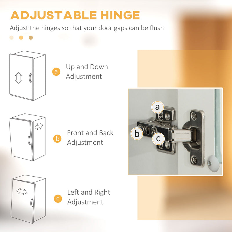 Freestanding White Kitchen Cupboard - Adjustable Shelf Storage Cabinet with Drawers and Counter - Space Organizer for Living or Dining Room