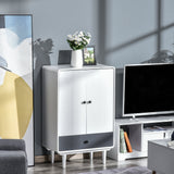 Bedside Storage Cabinet with Drawer and Doors - Modern Organizer for Bedroom and Living Room - Sleek Space-Saving Design for Home Essentials