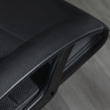 Ergonomic PVC Leather Office Chair with Mesh Panel - Swivel Seat, Padded, Adjustable Height & Tilt, 5-Wheel Base - Comfortable Desk Seating for Professionals