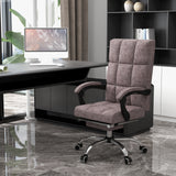 Executive Vibration Massage Office Chair - Microfiber Computer Seat with Reclining Back and Armrests, Charcoal Grey - Ideal for Professional Relaxation and Comfort at Work