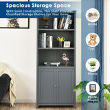 Tall Wooden Bookcase - 3-Tier White Storage Cabinet - Ideal for Organizing Books and Display Décor