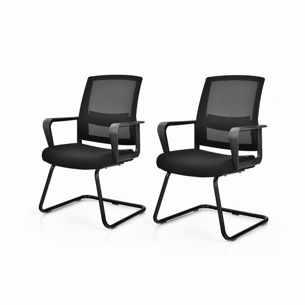 Ergonomic Adjustable Mesh Chair - Mid-Back Office Furniture with Lumbar Support, Black - Ideal for Office & Home Use Providing Comfort and Posture Correction