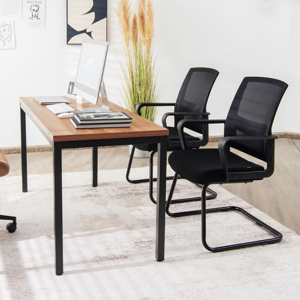 Ergonomic Adjustable Mesh Chair - Mid-Back Office Furniture with Lumbar Support, Black - Ideal for Office & Home Use Providing Comfort and Posture Correction