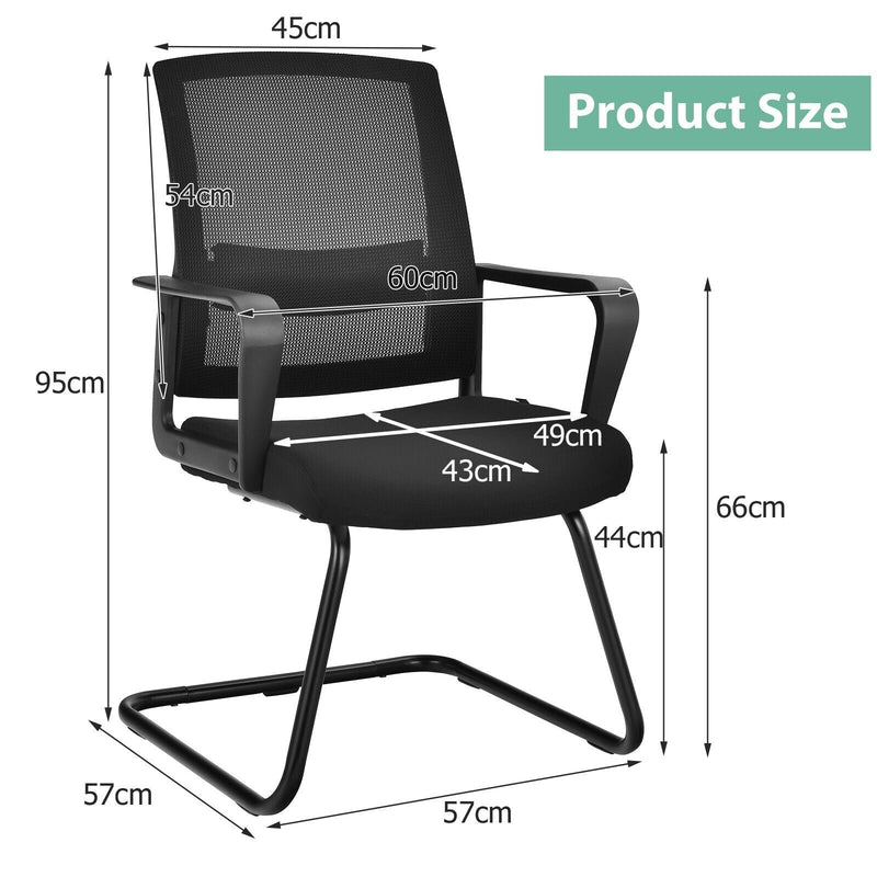 Ergonomic Adjustable Mesh Chair - Mid-Back Office Furniture with Lumbar Support, Black - Ideal for Office & Home Use Providing Comfort and Posture Correction