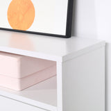 3-Drawer Footwear Organizer - Chipboard Construction in Elegant White - Space-Saving Solution for Shoe Clutter