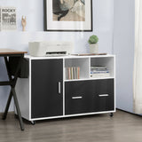 Rolling File Storage and Printer Stand - Equipped with 5 Casters - Ideal Solution for Mobile Office Needs