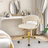 360° Swivel Home Office Desk Chair Set of 2 with Hand-woven Back-