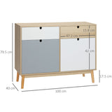 Sideboard Buffet Organizer - Versatile Storage Cabinet with Spacious Cupboards & Drawers - Ideal for Dining Room, Bedroom, or Hallway Essentials