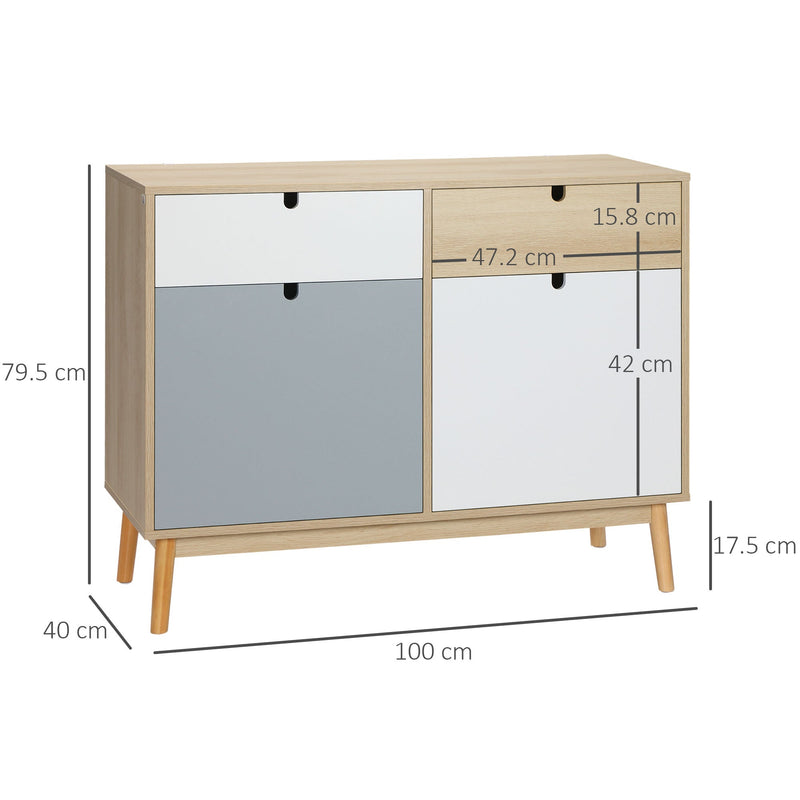Sideboard Buffet Organizer - Versatile Storage Cabinet with Spacious Cupboards & Drawers - Ideal for Dining Room, Bedroom, or Hallway Essentials