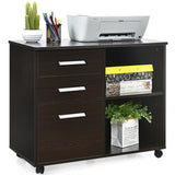 3-Drawer File Cabinet - Hanging Bars for Letter Sized Documents, in Black - Ideal for Organizing Office Paperwork