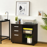 3-Drawer File Cabinet - Hanging Bars for Letter Sized Documents, in Black - Ideal for Organizing Office Paperwork