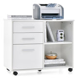 3-Drawer File Cabinet - Hanging Bars for Letter Sized Documents, in Black - Ideal for Organizing Office Paperwork