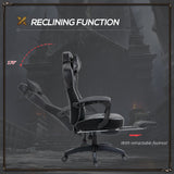 Ergonomic Racing Gaming Chair - Adjustable Height, Recliner, Wheels, Lumbar Support, Retractable Footrest - Ideal for Home Office Comfort and Long Gaming Sessions