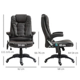 Executive Massage Office Chair - High Back PU Leather with Heat, Tilt, and Reclining Features - Ergonomic Design for Enhanced Comfort in Workspaces