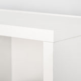 Media Storage Shelf Rack for 480 CDs / 312 DVDs - Wooden Bookcase with 4 Adjustable Shelves in White - Ideal for Organizing Media and Displaying Collectibles