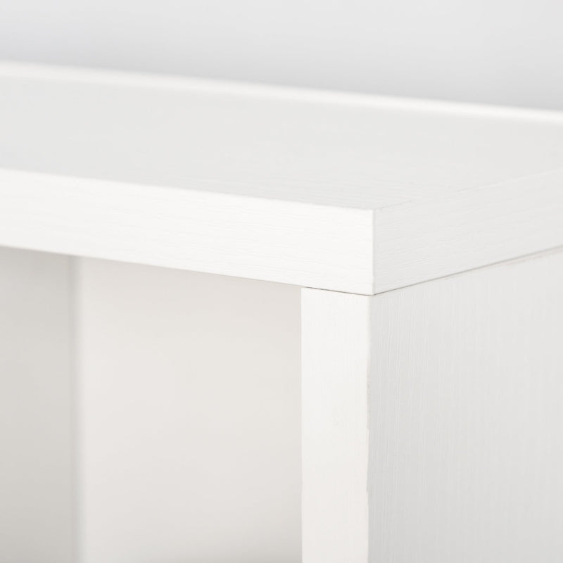 Media Storage Shelf Rack for 480 CDs / 312 DVDs - Wooden Bookcase with 4 Adjustable Shelves in White - Ideal for Organizing Media and Displaying Collectibles