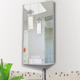 Stainless Steel Corner Mirror Cabinet - Wall-Mounted Bathroom Cupboard with Single Door, 300mm Width - Space-Saving Storage for Small Bathrooms