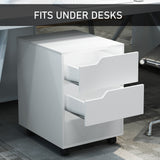 3-Drawer Mobile File Cabinet - Vertical Filing Storage on Wheels, Space-Saving Home Office Organizer - Ideal for Personal Documents & Office Supplies