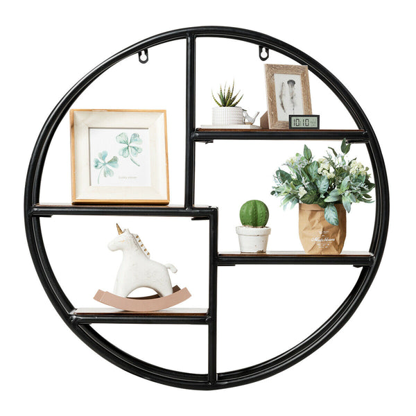 Multi-Section Display Shelf - Round Design, Versatile Shelving Unit - Ideal for Home Decor and Organizing Spaces