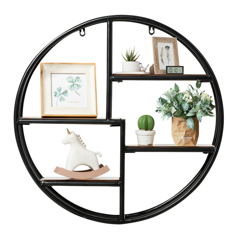 Multi-Section Display Shelf - Round Design, Versatile Shelving Unit - Ideal for Home Decor and Organizing Spaces